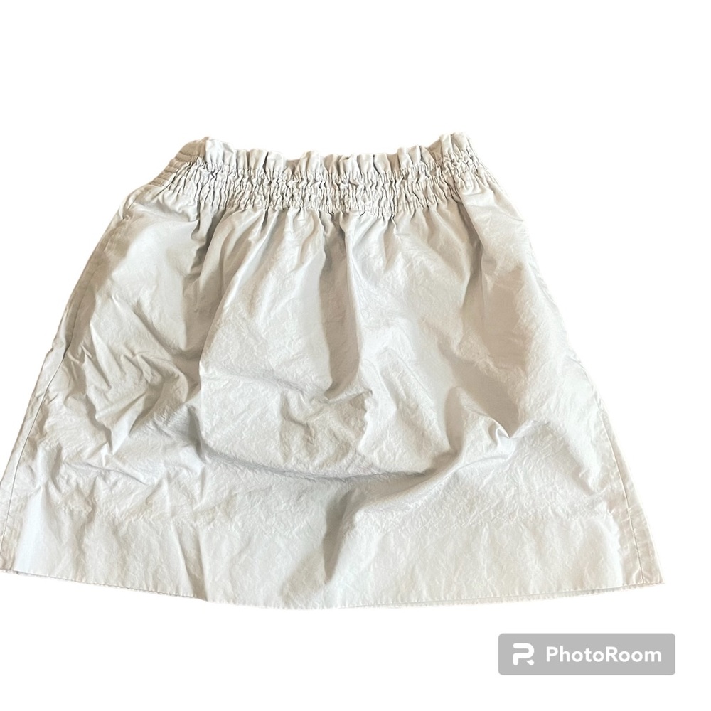 J Crew Womens Classic Cotton Ruffle Gray Mini Skirt Size 2